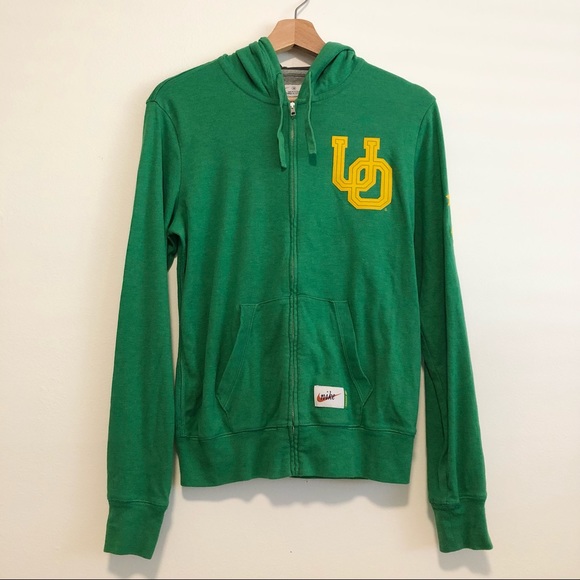 Nike Tops - Nike Medium Women’s University of Oregon Zip-up Hoodie - Retro Lettermen Patches